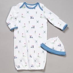 Baby Boy (NB-3M) Little Me(R) Golf Club Gown & Hat