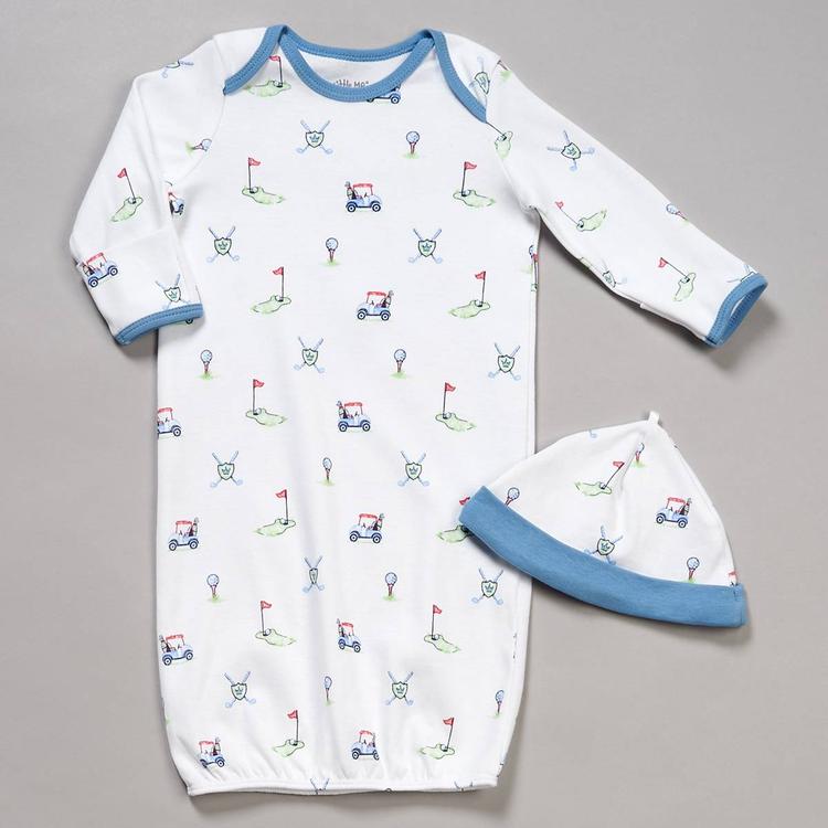 Baby Boy (NB-3M) Little Me(R) Golf Club Gown & Hat