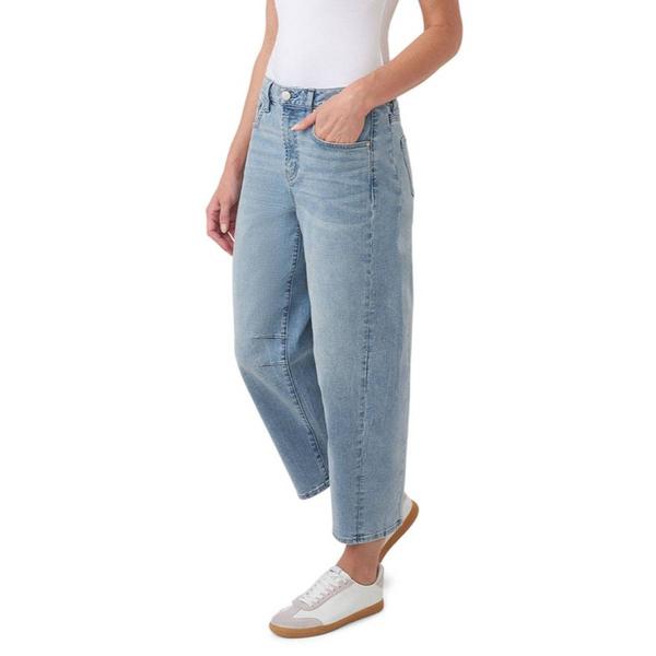 Womens Seven7 Cropped Pieced Dart Barrel Jeans
