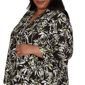 Plus Size Emaline La Vita Costiera Crushed Faille Leaf Blouse - image 5