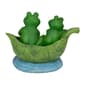 Northlight Seasonal 10in. Frogs in a Lily Pad Garden Statue - image 4