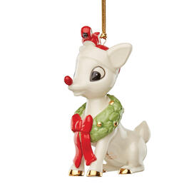 Lenox Rudolph & Cardinal Friend Ornament