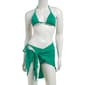 Juniors Mykonos Blue 3pc. Emerald Swim Set with Sarong - image 2