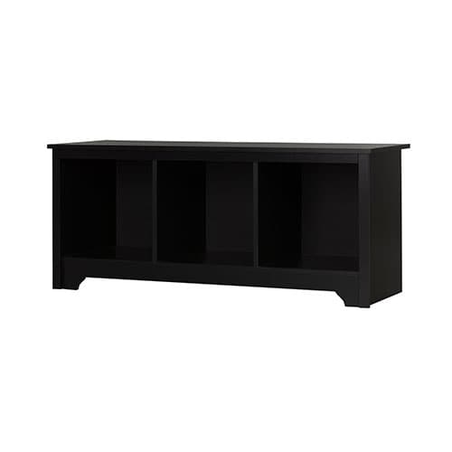 South Shore Vito Cubby Storage Bench - Black