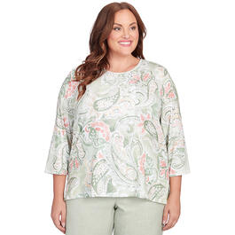 Plus Size Alfred Dunner English Garden Paisley Knit Top