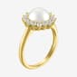 Gemstone Classics™ Lab Grown White Sapphire Pearl Halo Ring - image 4