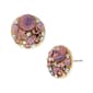 Betsey Johnson Pink Crystal Stud Earrings - image 1