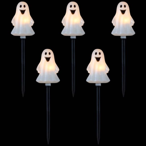 Northlight Seasonal Ghost Shaped Halloween Pathway Markers - image 