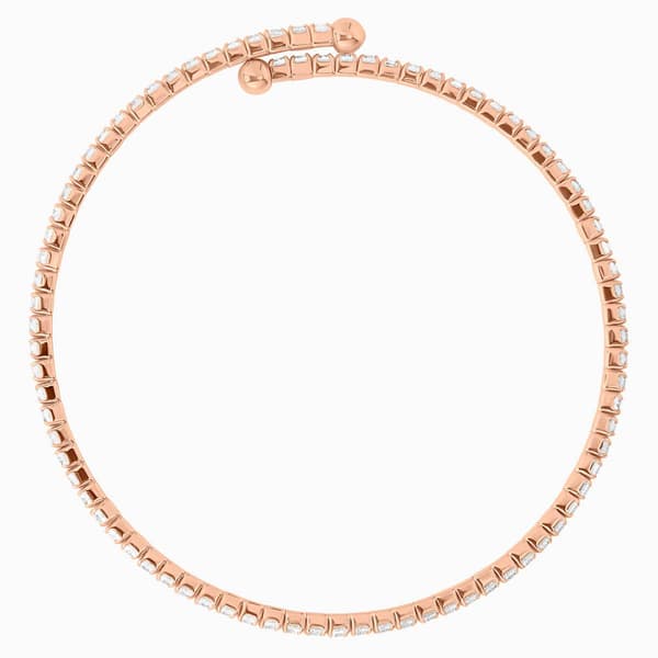 Athra Rose Gold over Brass & Crystal Coil Bracelet
