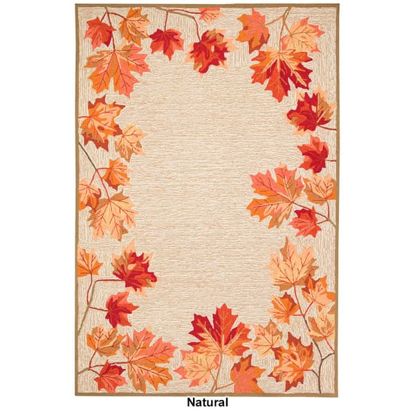 Liora Manne Ravella Falling Leaves Border Large Area Rug