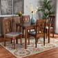 Baxton Studio Cherese Grey Fabric 5pc. Wood Dining Set - image 7