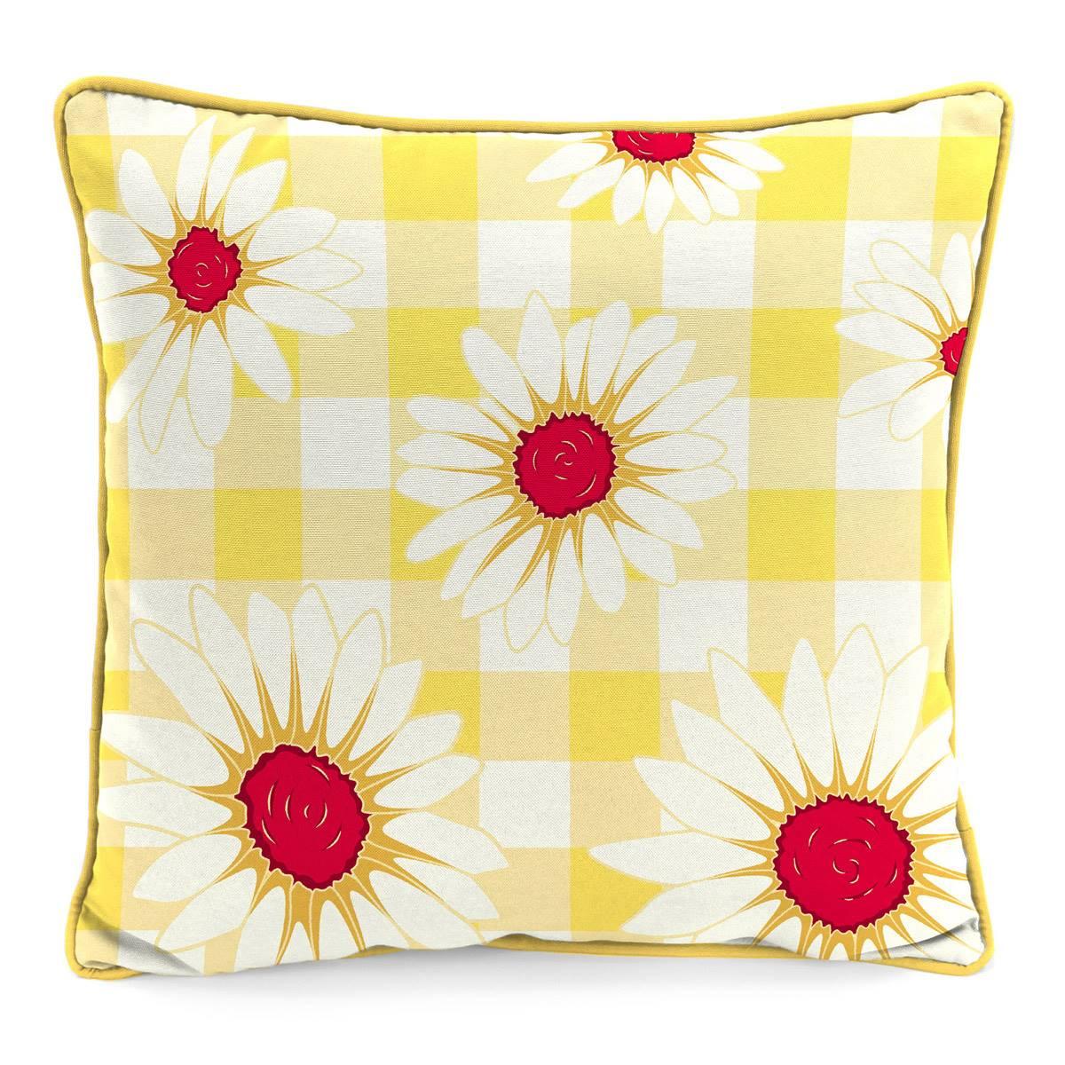 Jordan Manufacturing Gnome Daisies Outdoor Throw Pillow