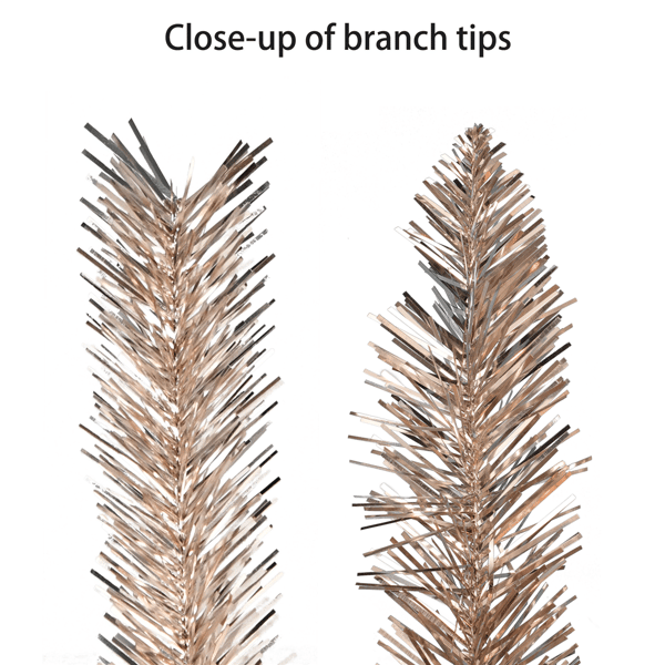 Puleo International 9ft. Rose Gold Round Valley Pine Garland
