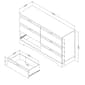 South Shore Reevo 6-Drawer Dresser - White - image 2
