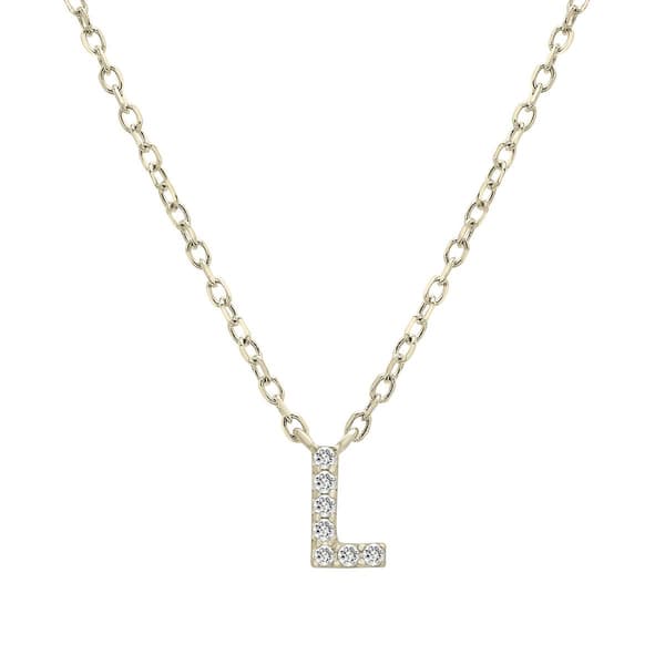 Diamond Classics(tm) 1/20ctw. Diamond Initial L Necklace - image 