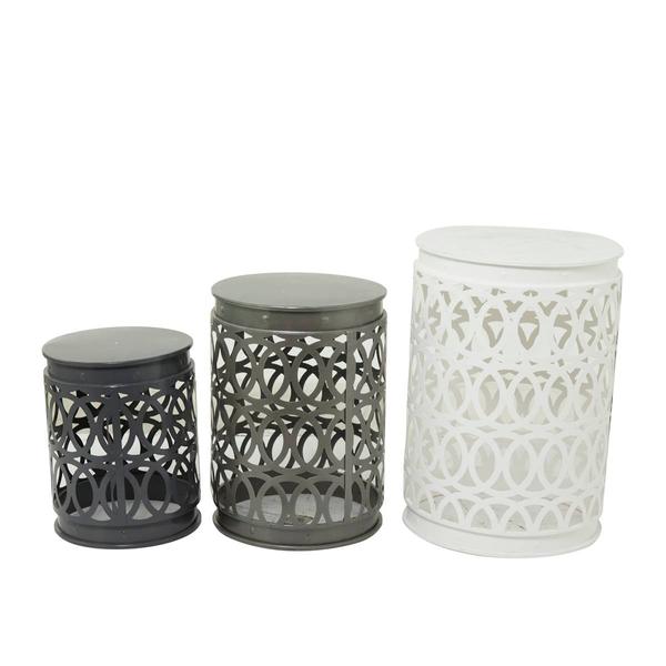 9th & Pike® Multi Metal Contemporary Accent Table - Set of 3