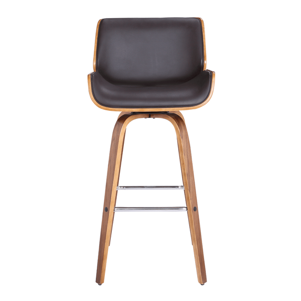 Armen Living Tyler Bar Height Swivel Faux Leather Barstool