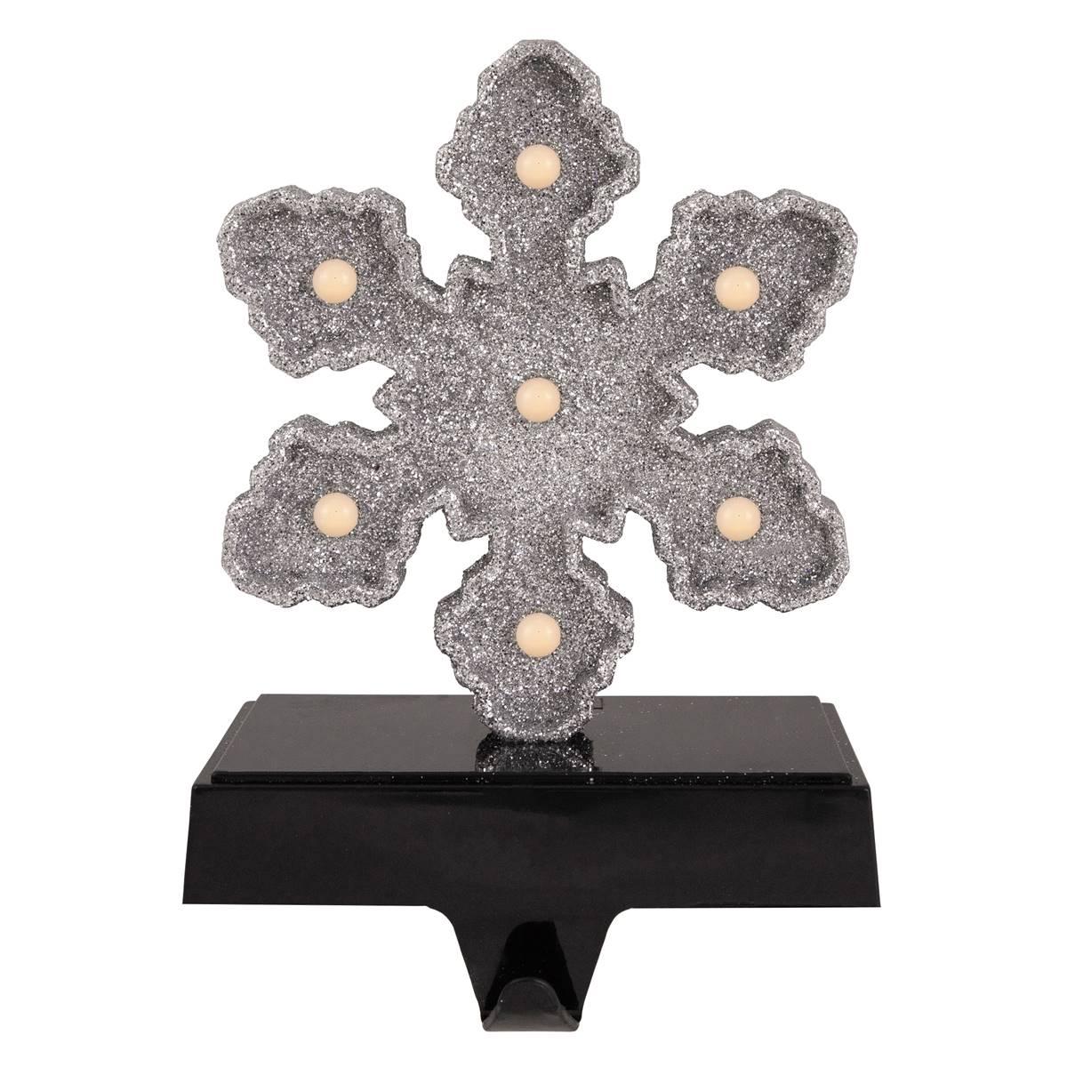 Open Video Modal for Northlight Seasonal LED Glittered Snowflake Stocking Hook