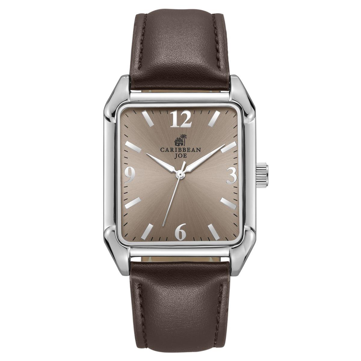 Mens Caribbean Joe Silver-Tone Strap Watch - CJ7171SL