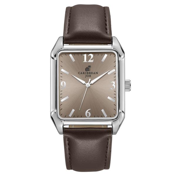 Mens Caribbean Joe Silver-Tone Strap Watch - CJ7171SL - image 