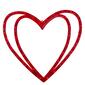 Northlight Seasonal 17in. Valentine''s Double Heart Window D&#233;cor - image 2