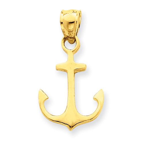 Gold Classics(tm) 14kt. Yellow-Gold Anchor Pendant - image 