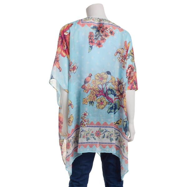Womens Vince Camuto 2-piece Garden Floral Kimono & Hat Set