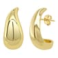 Marsala 14kt. Gold Plated Teardrop Post Earrings - image 1