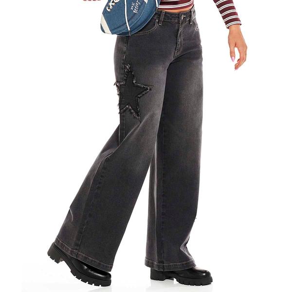 Juniors Madden Girl Star Patch Loose Fit Jeans - image 