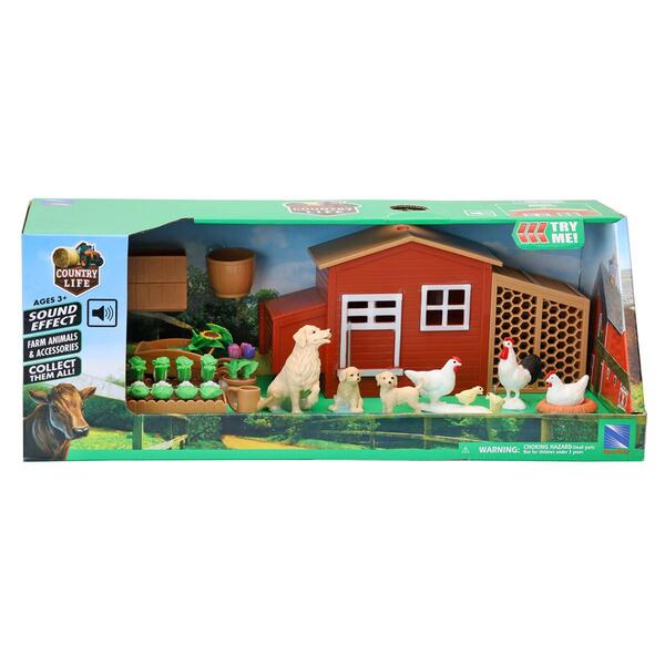 New Ray Country Life Chicken Coop & Gardening Playset - image 