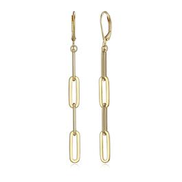 Forever Facets 18kt. Gold Plated Chain Dangle Earrings