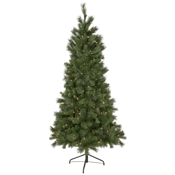 Northlight 6.5ft. Pre-Lit Medium Beaver Pine Christmas Wall Tree - image 