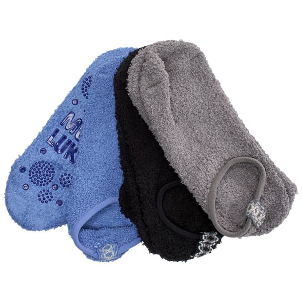Womens MUK LUKS&#40;R&#41; 3pk. Low Cut Cozy Socks With Grippers - image 
