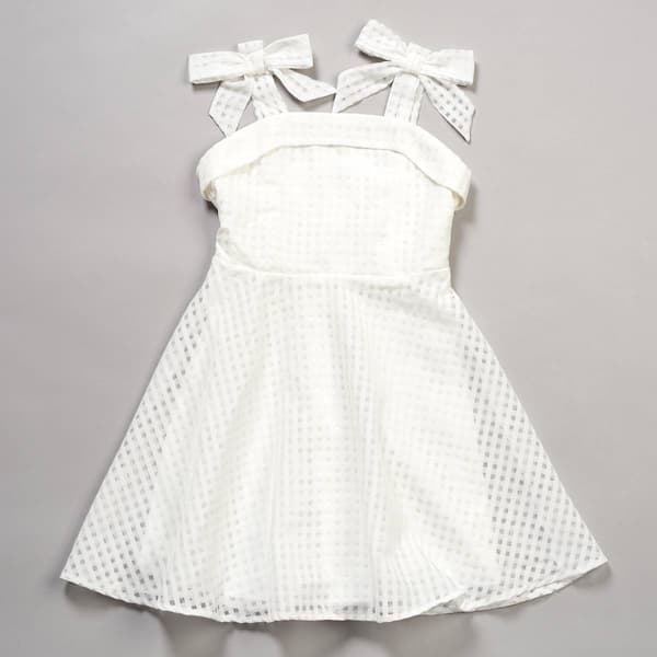 Girls (7-16) Speechless(R) Bow Strap Solid Check Dress