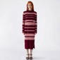 Juniors Madden Girl English Stripe Funnel Neck Chain Belt Dress - image 1
