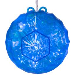 Northlight Seasonal Blue LED Hanging Crystal Sphere Décor