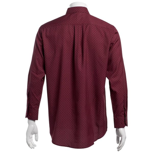Mens Tom Baine Regular Fit Performance Dress Shirt - Burgundy