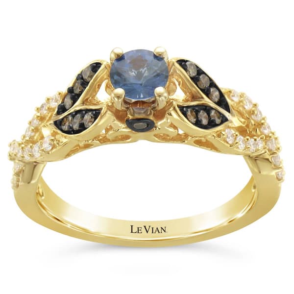 Le Vian Chocolatier(R) Cornflower Sapphire & Diamond Ring - image 