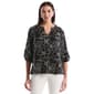 Petite Rafaella® 3/4 Sleeve Floral Embroidery Blouse - image 2