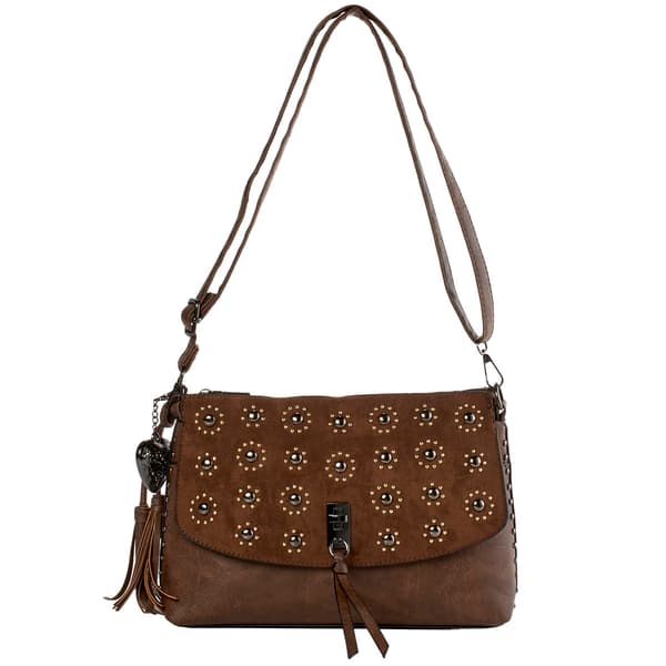 Sam & Hadley Studded Flap Crossbody - image 