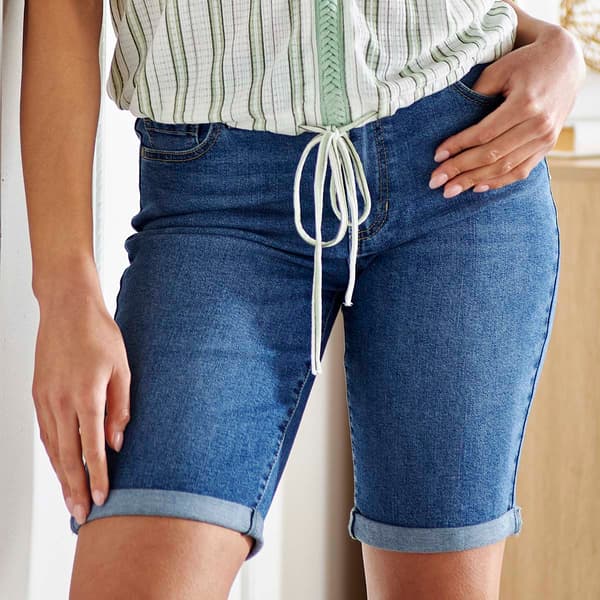 Womens d.jeans(R) High Rise Baby Roll Cuff Denim Bermuda Shorts - image 