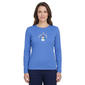 Womens MCCC Sportswear Happy Holidays Snowman Long Sleeve Tee - image 1