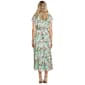 Womens Sandra Darren Short Sleeve Pleated Tie Waist Midi Dress - image 3