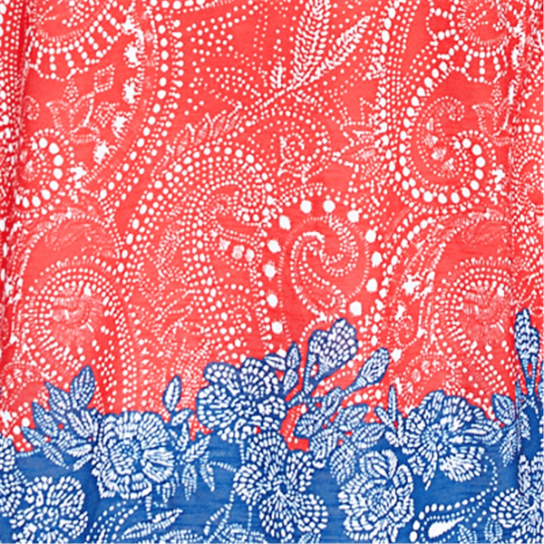 Womens Ruby Rd. Americana Chic Paisley Embellished Jersey Tee