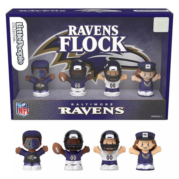 Little People&#40;R&#41; 5pk. NFL Baltimore Ravens Set - image 