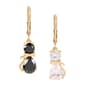 Betsey Johnson Crystal & Cubic Zirconia Cat Drop Earrings - image 1