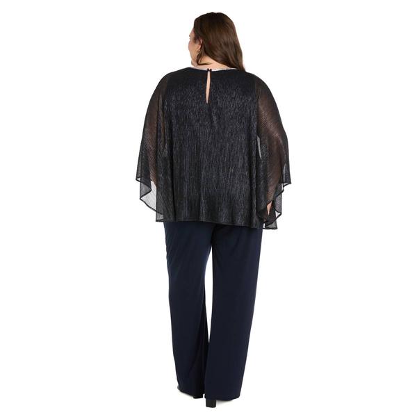 Plus Size R&M Richards 2pc. Crinkle Capelet and Pants Set