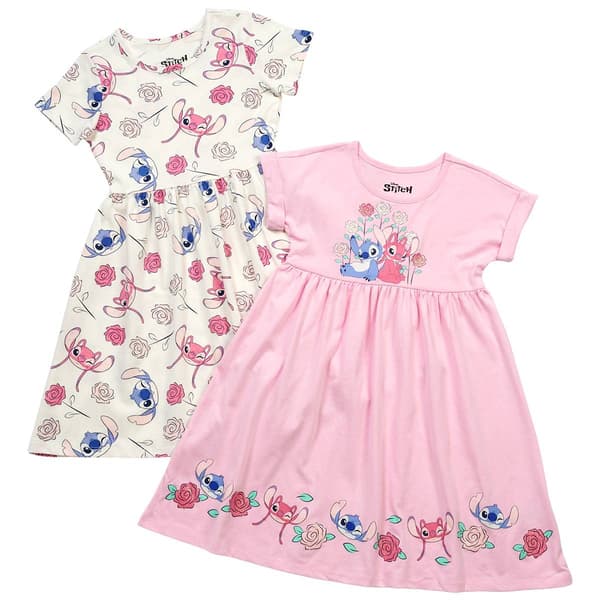 Girls (7-12) Disney Lilo & Stitch 2pk. Stitch & Angel Dresses - image 