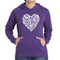 Plus Size LA Pop Art Paw Prints Heart Word Art Hooded Sweatshirt - image 1