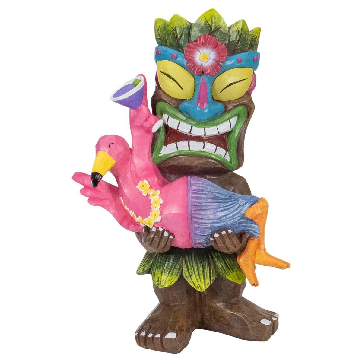 Northlight Seasonal Solar Polynesian Tiki with Flamingo...